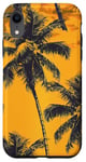 Coque pour iPhone XR Jaune Vintage Motif Palmier Tropical Paradise Decor