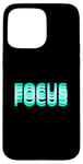 Coque pour iPhone 15 Pro Max Graphisme Aqua Light Teal FOCUS Aqua Turquoise