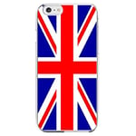 Shot Case - Coque Silicone IPHONE 6/6S Drapeau Royaume-Uni UK Angleterre Anglais Apple Transparente Protection Gel