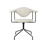 Gubi - Masculo Meeting Chair - Fully Upholstered, Swivel base, PG. B Dedar, Eero Special FR 106 - Skrivbordsstolar - GamFratesi - Beige,Svart - Textilmaterial