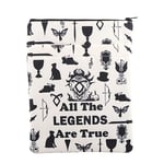 FEELMEM All The Legends are True Angelic Power Rune Book Sleeve Enkeli Angelic Power Rune Symbol Zipper Pouch Magic Novel Bookish Gift