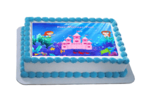 Personalised Mermaid Castle A4 Edible Icing Sheet / Cake Topper