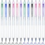 12ST Gelpenna Svart Refill Penna Kulspetspenna