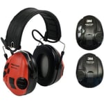 Casque Anti-Bruit Peltor SportTac 3m - Rouge/Noir - SNR 26dB