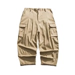 Tdvcpmkk Men Wide Leg Loose Casual Cargo Pants Male Streetwear Hip Hop Vintage Pants Harem Trousers Khaki L