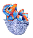 Wild Republic Dinosauria IV Baby Egg Tricératops, Idée Cadeau pour Enfants, Jouet en Peluche, Jouet Écologique, Peluche Dinosaure, Rembourrage Fabriqué à Partir de Bouteilles d’Eau Recyclées, 20 cm