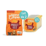 Edgard & Cooper Croquettes Chien Adulte sans Cereales Nourriture Naturelle 2.5kg Poulet Frais + Edgard & Cooper Boite Patée Chien Adulte sans Cereales Nourriture Naturelle 11x150g Poulet et Dinde