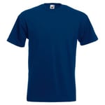 Fruit of the Loom Valueweight Crew Neck T Marine bomull X-Large Herre