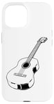 Coque pour iPhone 15 Conception réaliste guitare acoustique pour les guitaristes