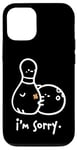 Coque pour iPhone 12/12 Pro Bowling Humour Mignon Drôle Personnage Art