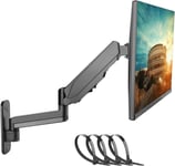 Support Mural Ecran Pc De 13-32 33 34 Pouces Ecran Pc Et Tv,Bras Ecran Pc,Support Ecran Pc Mural,Inclinaison,Pivotement,Rotation Et Hauteur Reglable,Load 1-9Kg,Vesa 75/100