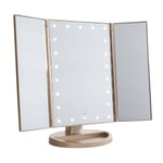 UNIQ Trifold Hollywood Spegel LED-lampor - Rosegold