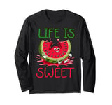 Melon Summer Fruit Watermelon Lover Fresh Cool Joke Long Sleeve T-Shirt