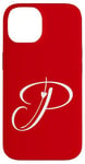 Coque pour iPhone 14 P Amoureux Lettre Alphabet Monogramme P Initiales Cœur