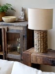 Chic Antique Bordlampe med skjerm  Flettet