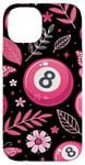 iPhone 14 Retro Pink Lucky Disco 8 Ball For Women Case