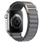 Alpine Loop-band för Apple Watch Rem 49mm 44mm 40mm 45mm 41mm 42mm 38mm 38 40 44 45 Mm Armband Iwatch Ultra Series 7 6 3 Se 8 gun-gray