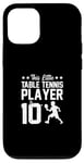 Coque pour iPhone 12/12 Pro Joueur de tennis de table 10e anniversaire 10 ans