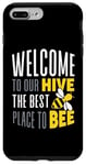 Coque pour iPhone 7 Plus/8 Plus Joli jeu de mots humoristique « Welcome To Our Hive Bee Conservation »