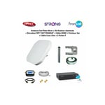 Antenne Sat Plate 40cm + Kit fixation cheminée + Décodeur srt 7407 fransat + Câble hdmi + Pointeur Sat + Câble Coax 25m + 2 Fiches f