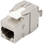 DIGITUS DN-93816 – Keystone module Cat 8.1 – 1 piece – RJ45 network socket Cat8 shielded – 2000 MHz – 25GBase-T & 40GBase-T – 25 Gbit/s & 40 Gbit/s – AWG 26/7 to AWG 22/1 – assembly tool-free