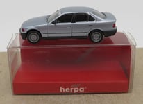 rare MICRO HERPA HO 1/87 BMW 325 I E36 GRIS CLAIR ARGENT 4 portes #2089  in box