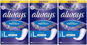 138 x Always Dailies Pantyliners Long / Large, Extra Protect - Lightly Scented