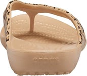 Crocs Women's Kadee Ii Flip W Clog, Leopard Gold, 6 UK