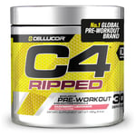 C4 Ripped Pre Workout Powder Raspberry Lemonade 30 Servings | Zero Sugar Pre Workout with 150mg Caffeine, 500mg L Carnitine, 1600mg Beta Alanine, 200mg Green Coffee Bean Extract