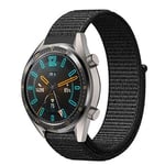 Huawei Watch GT 2 Pro/Watch GT 2 46mm/Watch GT 2e/Watch GT Armband i nylon, Svart