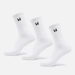 MP Unisex Crew Socks (3 Pack) - White - UK 2-5