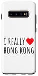 Coque pour Galaxy S10+ J'aime vraiment Hong Kong