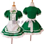 Svart Vit Lolit Maid Dress Cosplay Restaurang Anime Performance Grönt Puder Himmelblå Kvinnors flickedräkter Kul hemma Red XXXXXL