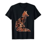 Fox Lover Nature Wildlife Foxes Flowers T-Shirt