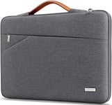 TECOOL 14 Pouces Housse Ordinateur Portable, Pochette PC Portable Étanche Sacoche avec Poignée pour 14 Pouces HP Lenovo Dell Acer ASUS Chromebook Notebook, 15'' Surface Laptop 4/3, Gris Foncé