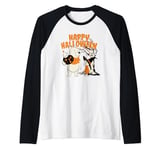 Winnie The Pooh & Piglet Happy Halloween Raglan Baseball Tee