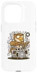 Coque pour iPhone 15 Pro batteur de hibou drôle