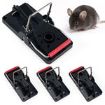 Pazzlas Piege a Rat Professionnel, 4 Pièces Piège à Souris Réutilisables, Piege a Rats Sensible pour Intérieur Cuisine Extérieur Jardin