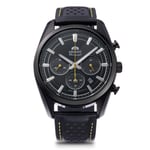 Orient Contemporary RN-TX0307B Chronograph Solar Panda Men Watch Black Leather