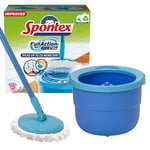 Spontex Full Action System X'TRA Spin Mop and Bucket Set | Easy 360° Wringing & Rinsing System | Cleans Laminate, Wood & Tile Flooring | 1 Microfibre Mop Head