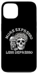 Coque pour iPhone 13 Plus d'expresso Moins de Depresso Funny Coffee Expresso Lover