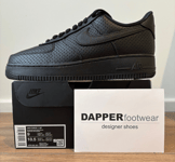 Nike Mens Air Force 1, Size 8 UK, Black Perforated Trainers HF8189 001