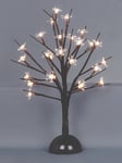 Premier Christmas Battery 24 LED 35cm Cherry Blossom Tree warm white bulbs timer