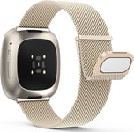 Yoohoo Straps Compatible with Fitbit Versa 3/Fitbit Versa 4/Fitbit Sense Steel