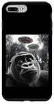 Coque pour iPhone 7 Plus/8 Plus Gorilla Selfie avec Alien OVNI pour hommes, femmes, garçons, filles, enfants