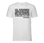 T-Shirt Homme Col Rond Citations Célèbres / Stephen Hawking Les Personnes Silencieuses Ont Les Esprits Les Plus Bruyants