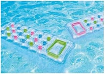 Intex Transparent Mattress with Pockets Pool Lounge Float Air Bed Mat Sun Summer