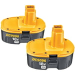 Pdstation - 18V 4.8Ah Ni-MH pour Batterie Dewalt DC9096 DE9039 DC9099 DE9095 DE9096 DE9098 DW9095 DW9096 DW9098 DE9503 Lot de 2