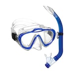 Mares Combo Sharky,Combinaison Masque et Tuba de Snorkeling pour Les Enfants de 4 à 7 Ans, Bleu