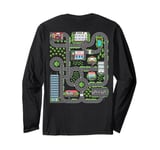 Kid Play Cars On Dad Back Race Track Mat Fathers Day Long Sleeve T-Shirt